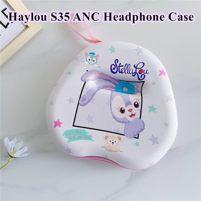 For Haylou S35 ANC Headphone Case Cartoon Creative Patterns Headset Earpads Storage Bag Casing Box