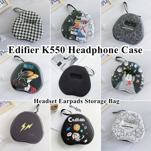 For Edifier K550 Headphone Case Cartoon Creative Patterns Headset Earpads Storage Bag Casing Box