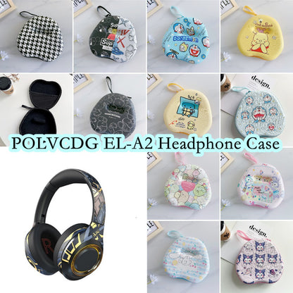 For POLVCDG EL-A2 Headphone Case Cartoon Creative Patterns Headset Earpads Storage Bag Casing Box