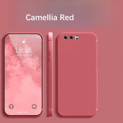 For Huawei P10 Plus Cover Drop and wear resistant Silicone Full Case Classic Simple Solid Color Phone Case Cover