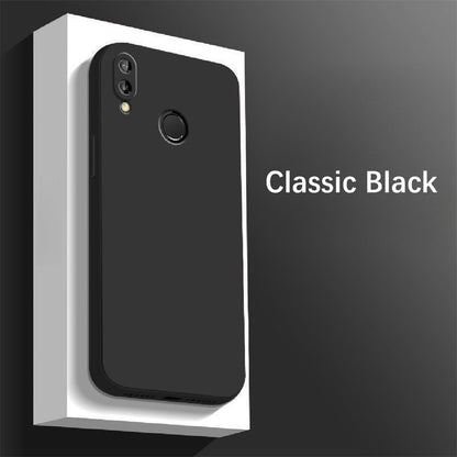 For Huawei Y7 Prime 2019 Cover Drop and wear resistant Silicone Full Case Classic Simple Solid Color Phone Case Cover