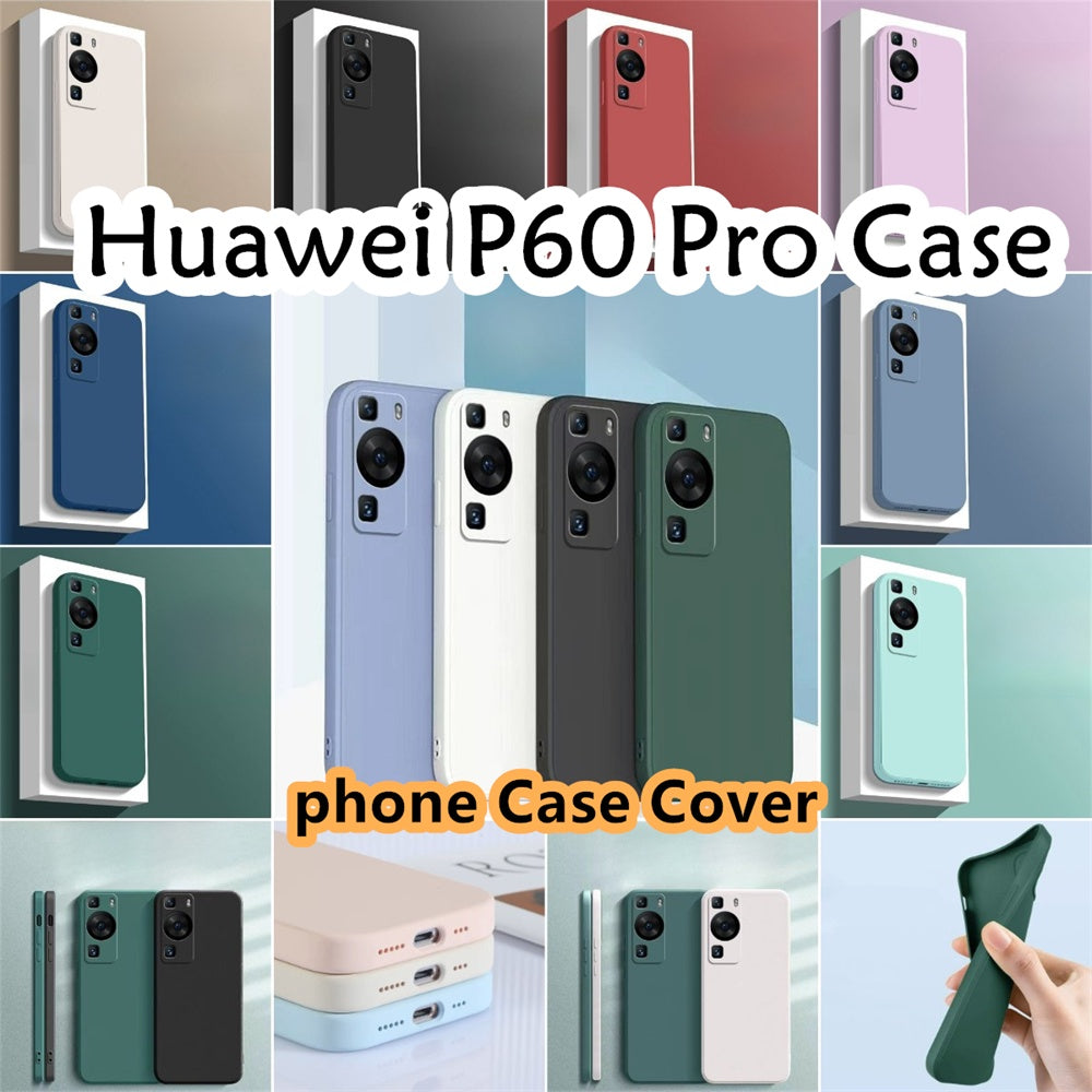 For Huawei P60 Pro Cover Drop and wear resistant Silicone Full Case Classic Simple Solid Color Phone Case Cover