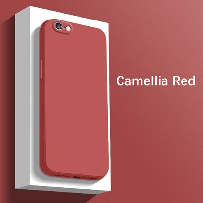 For IPhone SE Cover Drop and wear resistant Silicone Full Case Classic Simple Solid Color Phone Case Cover