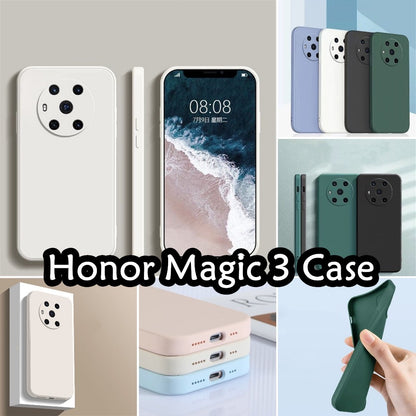 For Honor Magic 3 Cover Drop and wear resistant Silicone Full Case Classic Simple Solid Color Phone Case Cover