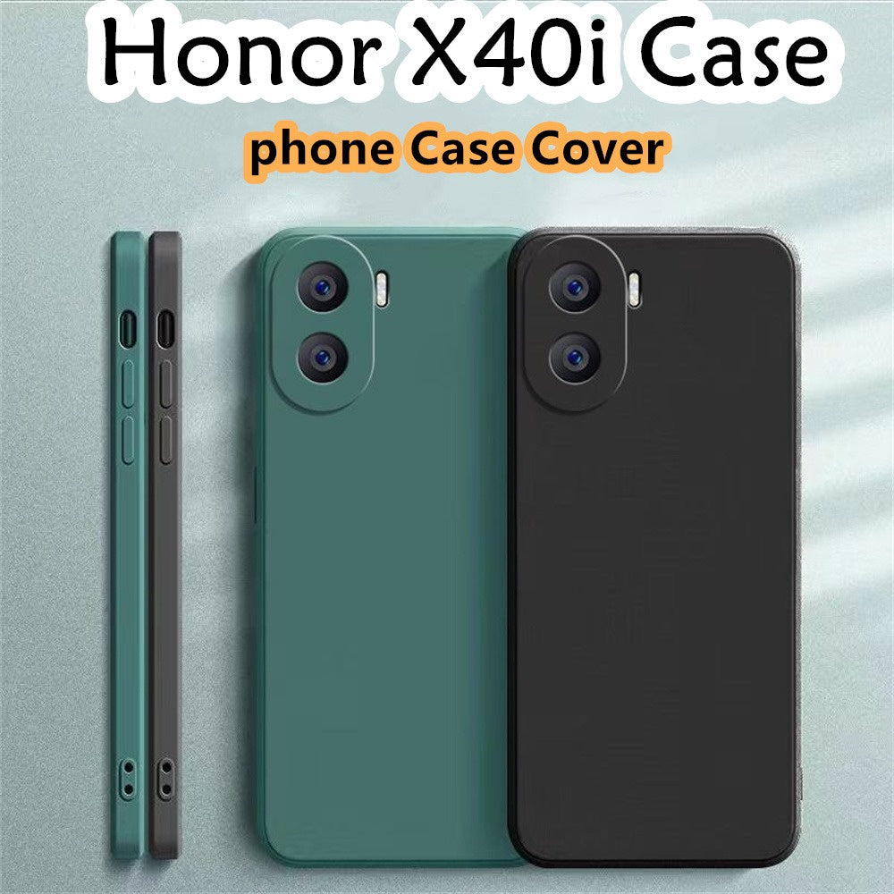 For Honor X40i Cover Drop and wear resistant Silicone Full Case Classic Simple Solid Color Phone Case Cover