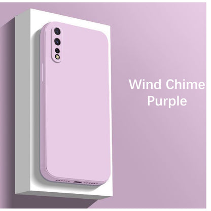 For VIVO Y7S Cover Drop and wear resistant Silicone Full Case Classic Simple Solid Color Phone Case Cover