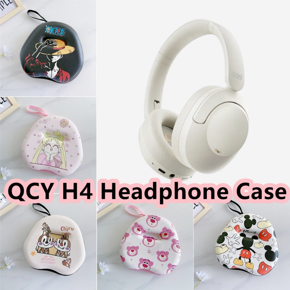 For QCY H4 Headphone Case Cartoon Creative Patterns Headset Earpads Storage Bag Casing Box