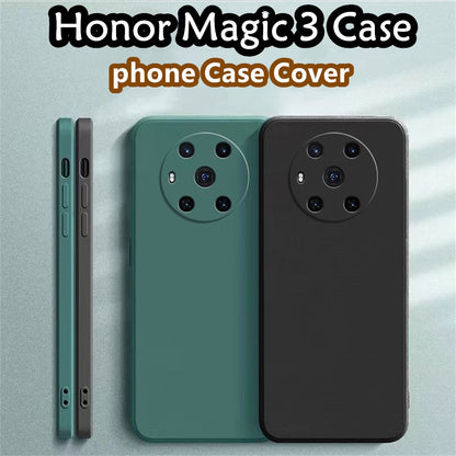 For Honor Magic 3 Cover Drop and wear resistant Silicone Full Case Classic Simple Solid Color Phone Case Cover
