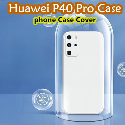 For Huawei P40 Pro Cover Drop and wear resistant Silicone Full Case Classic Simple Solid Color Phone Case Cover