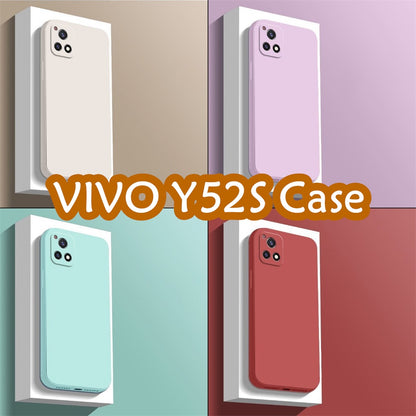 For VIVO Y52S Cover Drop and wear resistant Silicone Full Case Classic Simple Solid Color Phone Case Cover