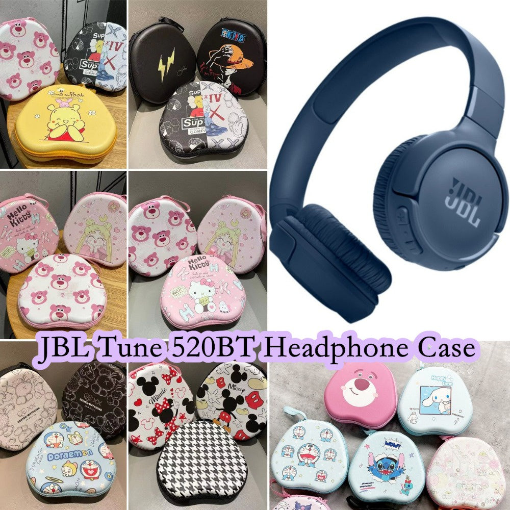 For JBL TUNE 520BT Headphone Case Cartoon Creative Patterns Headset Earpads Storage Bag Casing Box