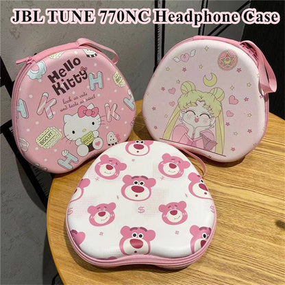For JBL TUNE 770NC Headphone Case Cartoon Creative Patterns Headset Earpads Storage Bag Casing Box