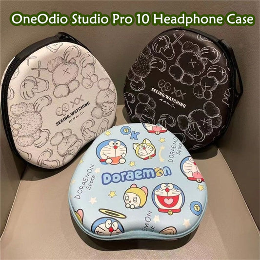 For OneOdio Studio Pro 10 Headphone Case Cartoon Creative Patterns Headset Earpads Storage Bag Casing Box