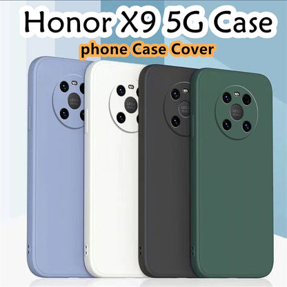 For Honor X9 5G Cover Drop and wear resistant Silicone Full Case Classic Simple Solid Color Phone Case Cover