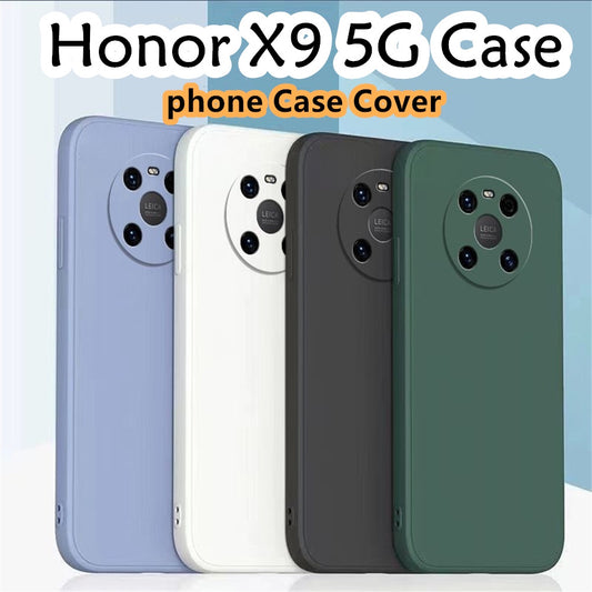 For Honor X9 5G Cover Drop and wear resistant Silicone Full Case Classic Simple Solid Color Phone Case Cover