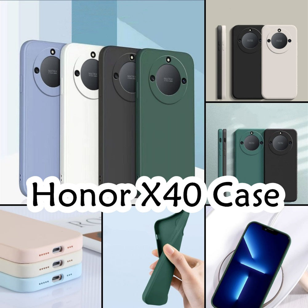 For Honor X40 Cover Drop and wear resistant Silicone Full Case Classic Simple Solid Color Phone Case Cover