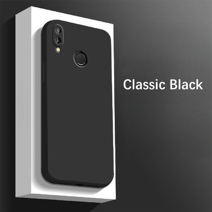 For Huawei Y9 2019 Cover Drop and wear resistant Silicone Full Case Classic Simple Solid Color Phone Case Cover