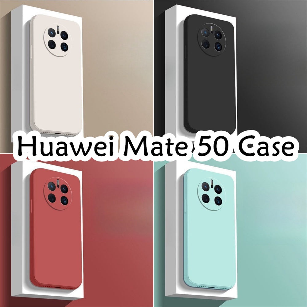 For Huawei Mate 50 Cover Drop and wear resistant Silicone Full Case Classic Simple Solid Color Phone Case Cover