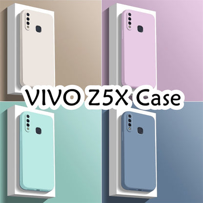 For VIVO Z5X Cover Drop and wear resistant Silicone Full Case Classic Simple Solid Color Phone Case Cover