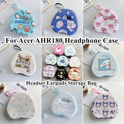 For Acer AHR180 Headphone Case Cartoon Creative Patterns Headset Earpads Storage Bag Casing Box