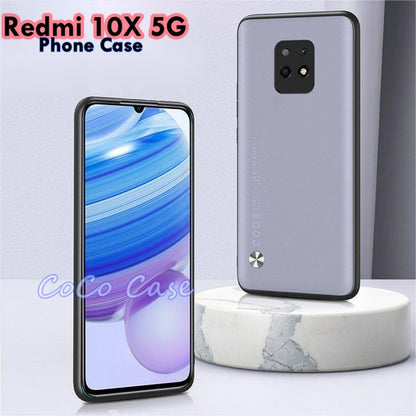 For Redmi 10X 5G Cover Silicone Professional Full Case Classic Simple Solid Color Phone Case Cover sweatproof