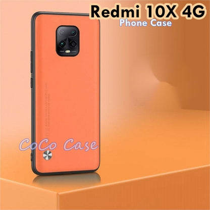 For Redmi 10X 4G Cover Silicone Professional Full Case Classic Simple Solid Color Phone Case Cover sweatproof