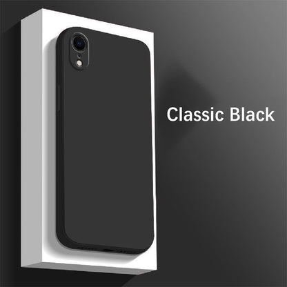 For IPhone XR Cover Drop and wear resistant Silicone Full Case Classic Simple Solid Color Phone Case Cover