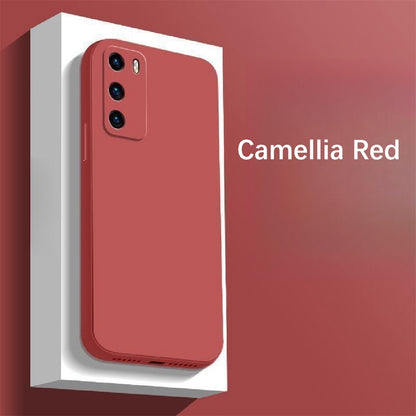For Huawei P40 Cover Drop and wear resistant Silicone Full Case Classic Simple Solid Color Phone Case Cover