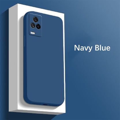 For IQOO 7 Cover Drop and wear resistant Silicone Full Case Classic Simple Solid Color Phone Case Cover