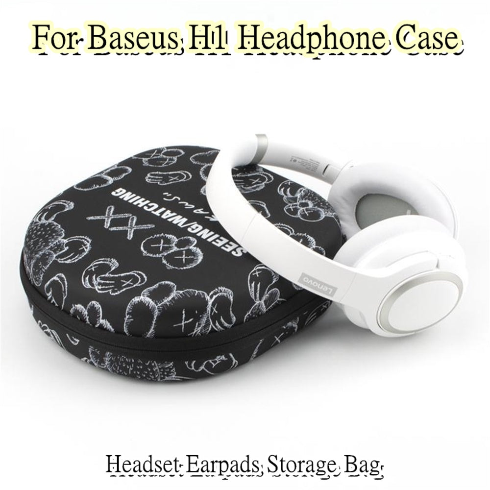 For Baseus H1 Headphone Case Cartoon Creative Patterns Headset Earpads Storage Bag Casing Box