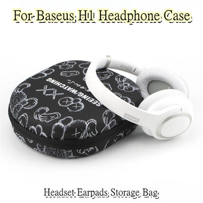 For Baseus H1 Headphone Case Cartoon Creative Patterns Headset Earpads Storage Bag Casing Box
