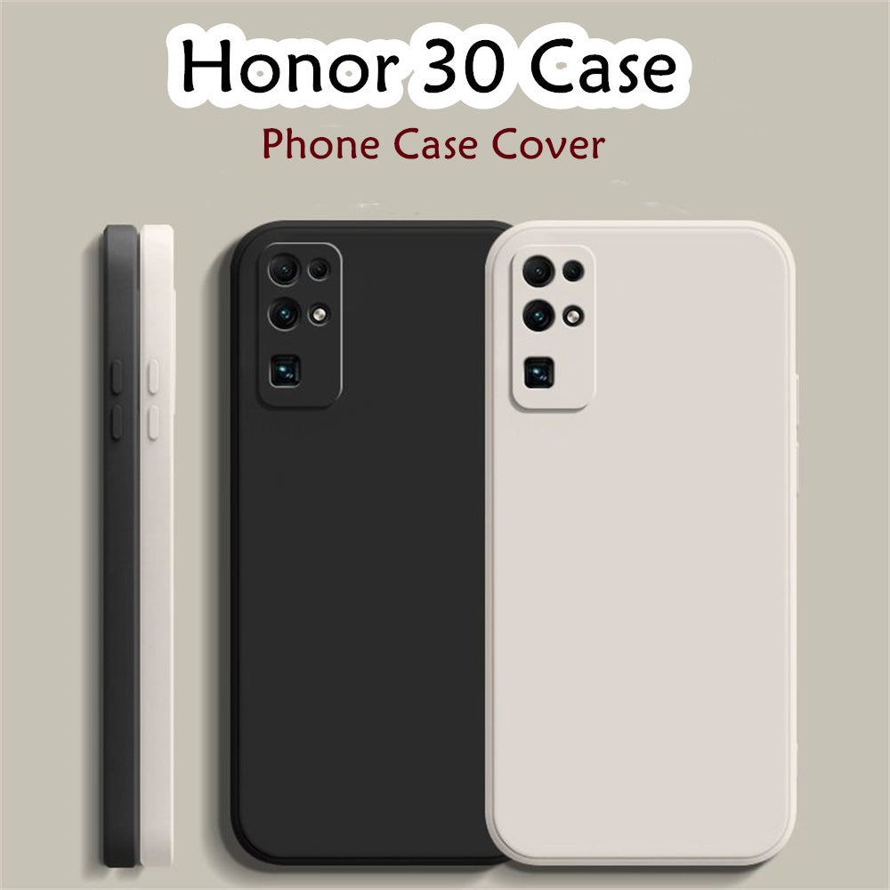 For Honor 30 Cover Drop and wear resistant Silicone Full Case Classic Simple Solid Color Phone Case Cover