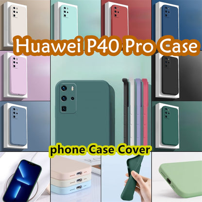 For Huawei P40 Pro Cover Drop and wear resistant Silicone Full Case Classic Simple Solid Color Phone Case Cover