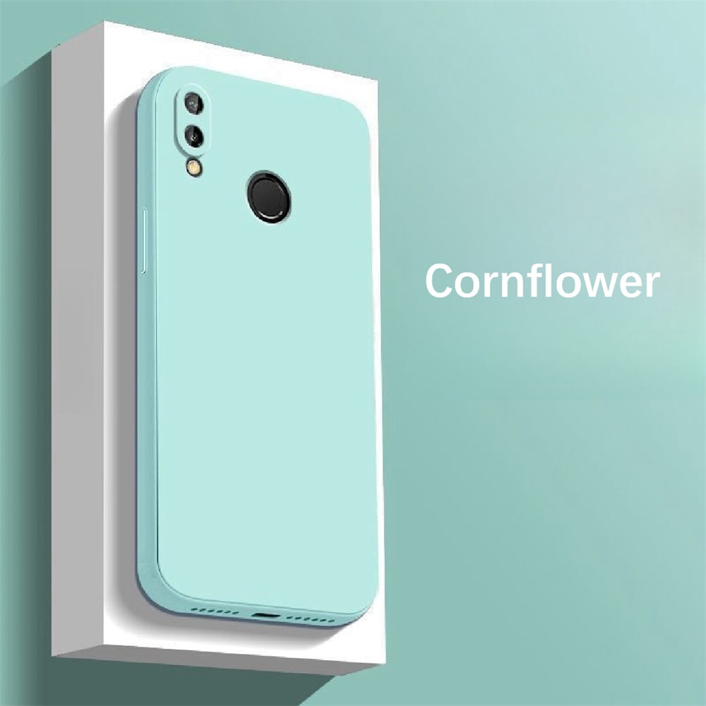 For Huawei Y7 Prime 2019 Cover Drop and wear resistant Silicone Full Case Classic Simple Solid Color Phone Case Cover