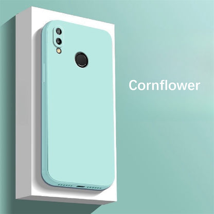 For Huawei Y7 Prime 2019 Cover Drop and wear resistant Silicone Full Case Classic Simple Solid Color Phone Case Cover