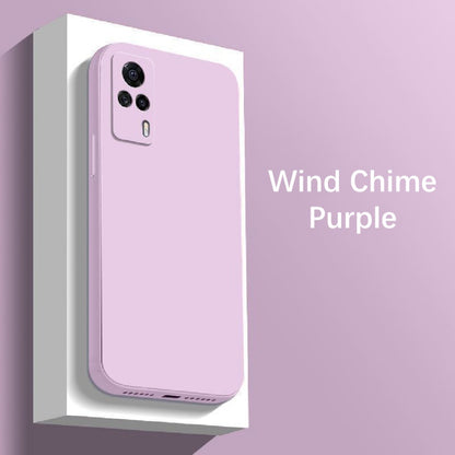 For VIVO S9E Cover Drop and wear resistant Silicone Full Case Classic Simple Solid Color Phone Case Cover