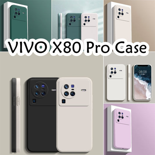 For VIVO X80 Pro Cover Drop and wear resistant Silicone Full Case Classic Simple Solid Color Phone Case Cover