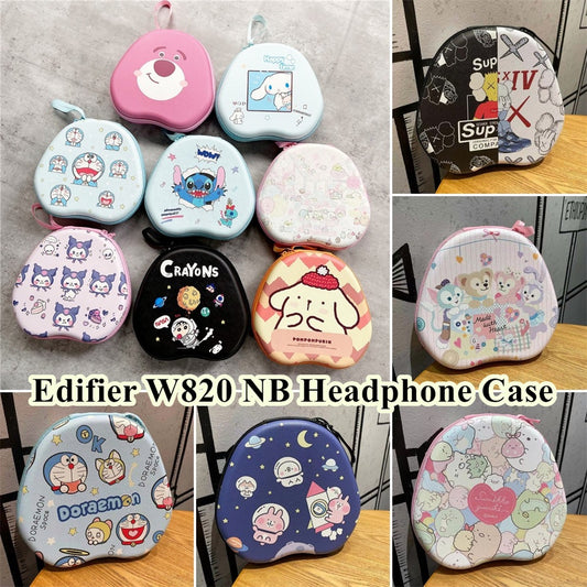 For Edifier W820 NB Headphone Case Cartoon Creative Patterns Headset Earpads Storage Bag Casing Box