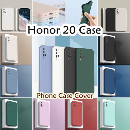For Honor 20 Cover Drop and wear resistant Silicone Full Case Classic Simple Solid Color Phone Case Cover