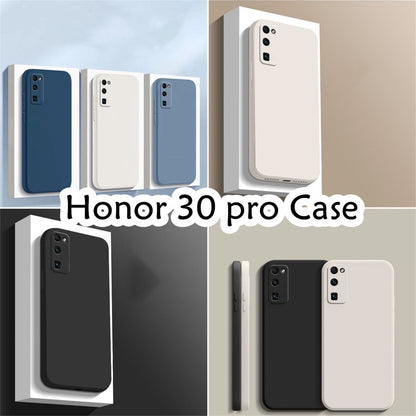 For Honor 30 Pro Cover Drop and wear resistant Silicone Full Case Classic Simple Solid Color Phone Case Cover