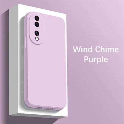 For Honor 90 Pro Cover Drop and wear resistant Silicone Full Case Classic Simple Solid Color Phone Case Cover