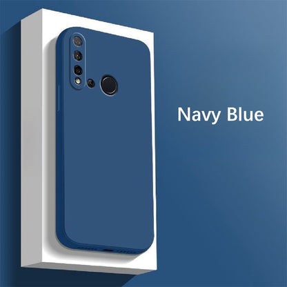 For Huawei Nova 5i Cover Drop and wear resistant Silicone Full Case Classic Simple Solid Color Phone Case Cover