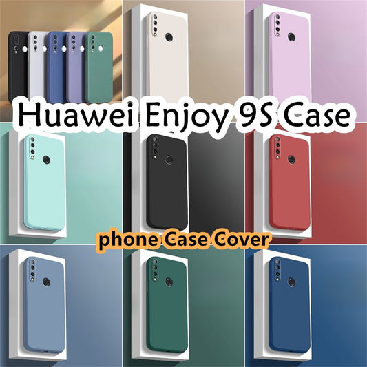 For Huawei Enjoy 9S Cover Drop and wear resistant Silicone Full Case Classic Simple Solid Color Phone Case Cover
