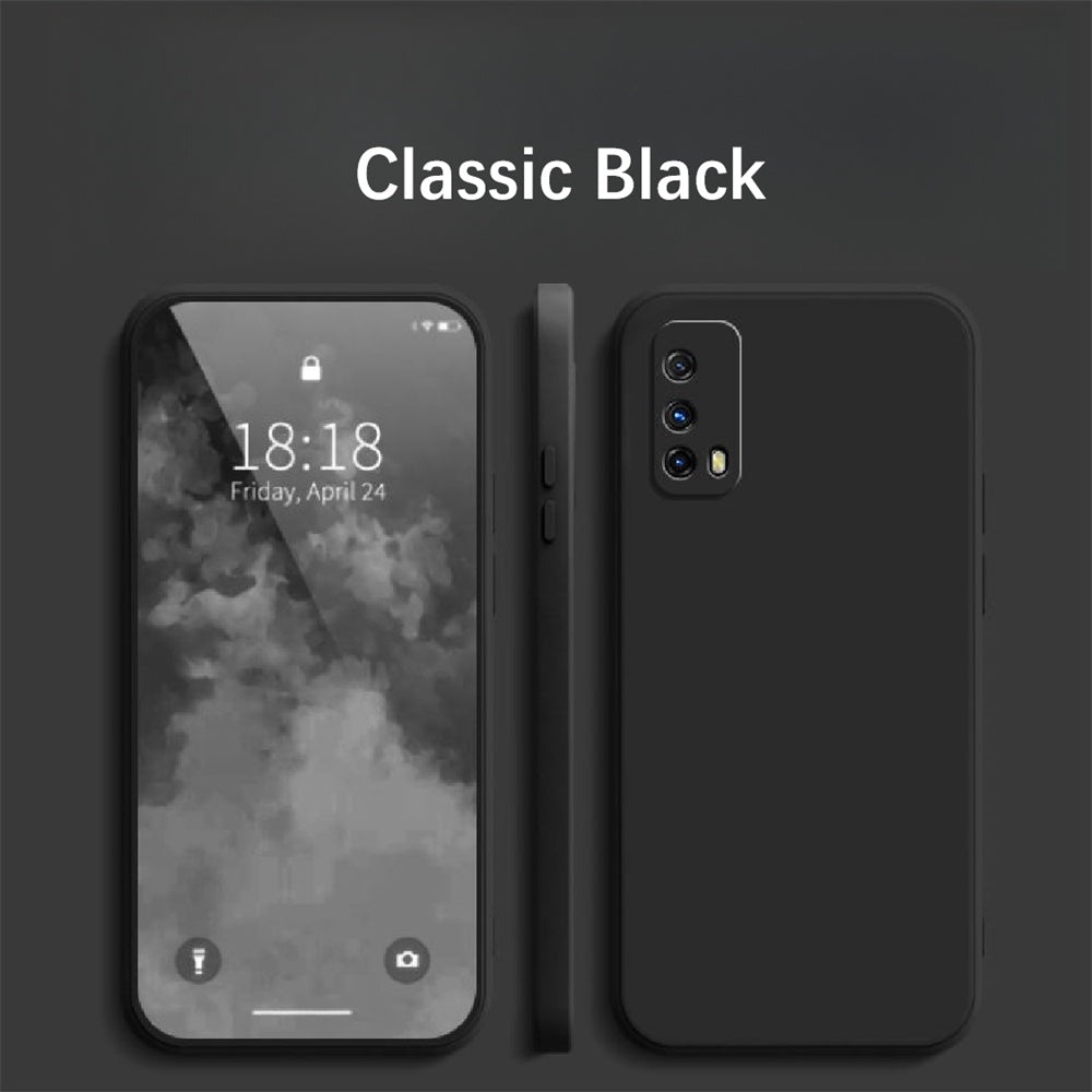 For IQOO Z1X Cover Drop and wear resistant Silicone Full Case Classic Simple Solid Color Phone Case Cover