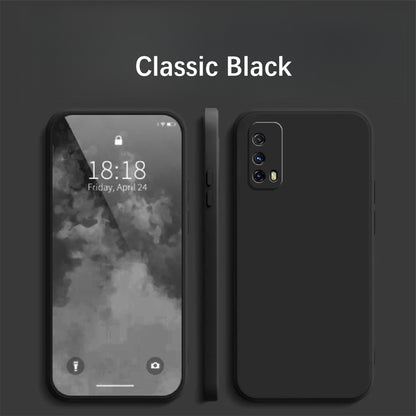 For IQOO Z1X Cover Drop and wear resistant Silicone Full Case Classic Simple Solid Color Phone Case Cover