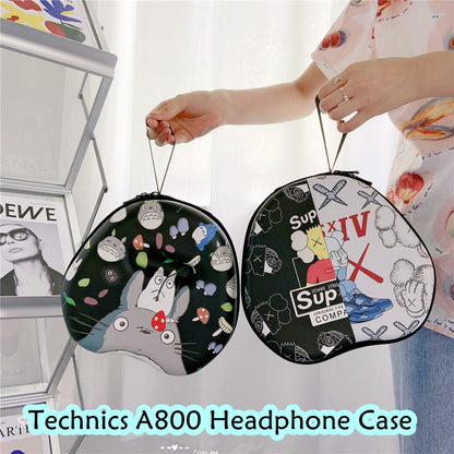 For Technics A800 Headphone Case Cartoon Creative Patterns Headset Earpads Storage Bag Casing Box