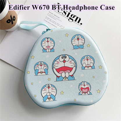 For Edifier W670 BT Headphone Case Cartoon Creative Patterns Headset Earpads Storage Bag Casing Box