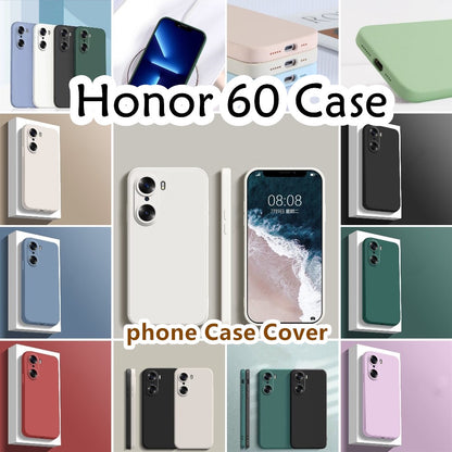 For Honor 60 Cover Drop and wear resistant Silicone Full Case Classic Simple Solid Color Phone Case Cover