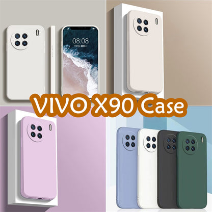 For VIVO X90 Cover Drop and wear resistant Silicone Full Case Classic Simple Solid Color Phone Case Cover