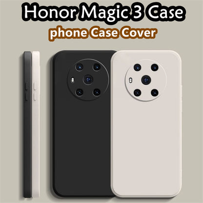 For Honor Magic 3 Cover Drop and wear resistant Silicone Full Case Classic Simple Solid Color Phone Case Cover
